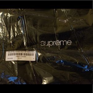 Supreme Color Blocked Half Zip Sweatshirt